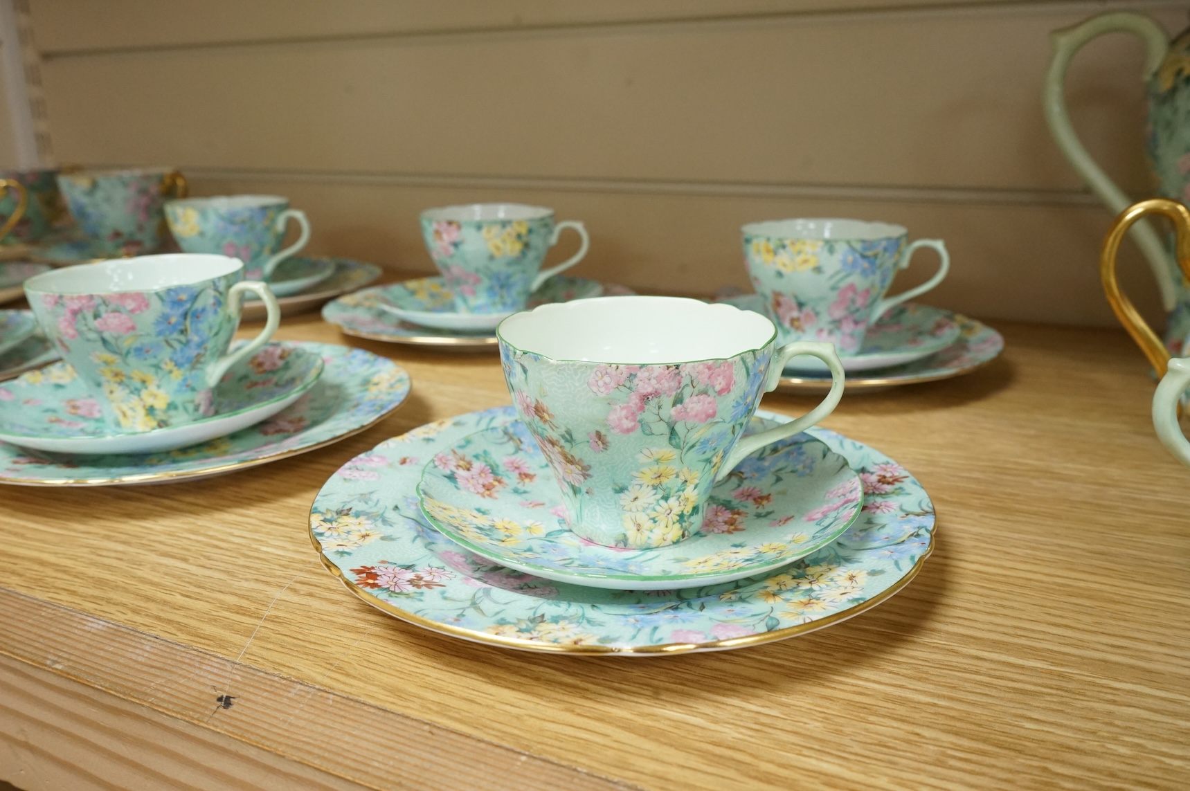 A Shelley Melody pattern teaset